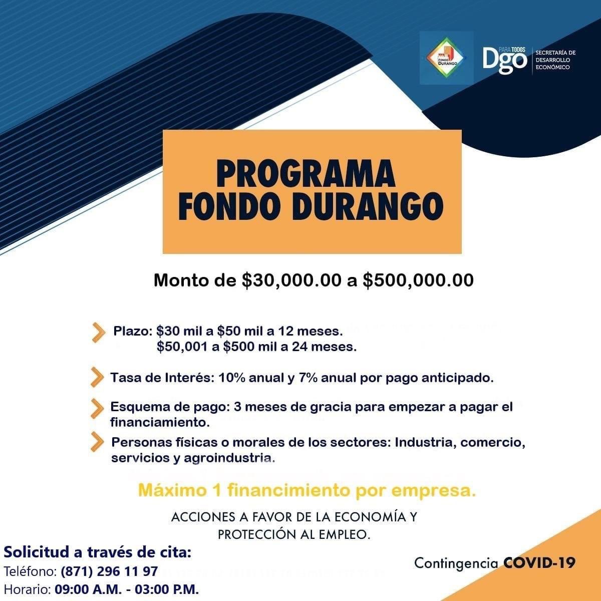 GobLerdo's tweet photo. Ante el #COVID2019, Financiamiento, dirigido al sector de:
☑La Industria
✔Agroindustria
✔Comercio
✔Servicios
Échale un vistazo a la siguiente información
Cualquier duda y aclaración SOLAMENTE al siguiente número telefónico: ☎871-296-1197 en un horario de ⏰9:00 a 15:00 hrs. https://t.co/xXTX53OV7E