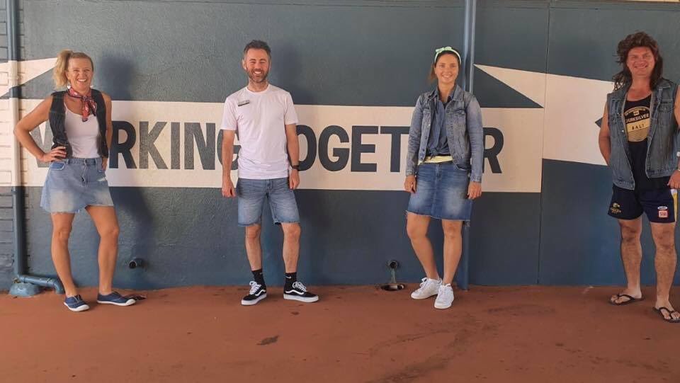 RangewaySchool's tweet photo. Teachers doing denim. Fun amongst the uncertainty. @jadefallon298 @ConnorCampb3ll https://t.co/PnQFu2PFpH