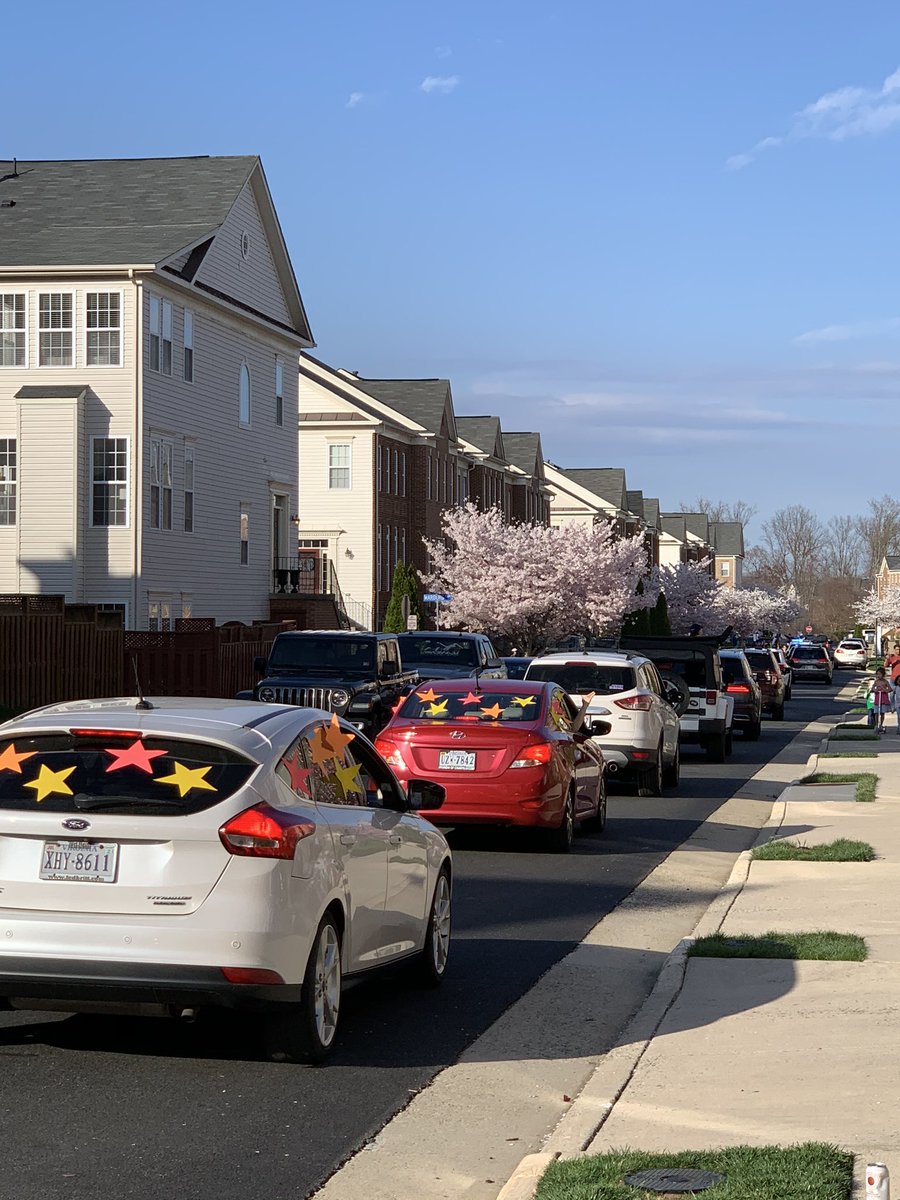 Tsmitheduc8's tweet photo. Thank you Mill Run staff &amp; Deputy Kamps for driving through our community today! One of the best parades I’ve ever seen! Your honks and waves met so much to your current and former students and families! @MillRunLCPS  @LoudounSheriff https://t.co/OrxdJlXJBX