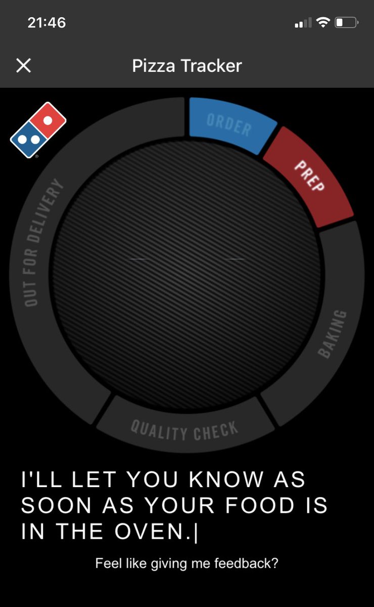 MattyMedia's tweet photo. @Dominos_UK Two hours now. Genuinely what happens; will my pizza arrive at 1am? https://t.co/GI02DLQF9A