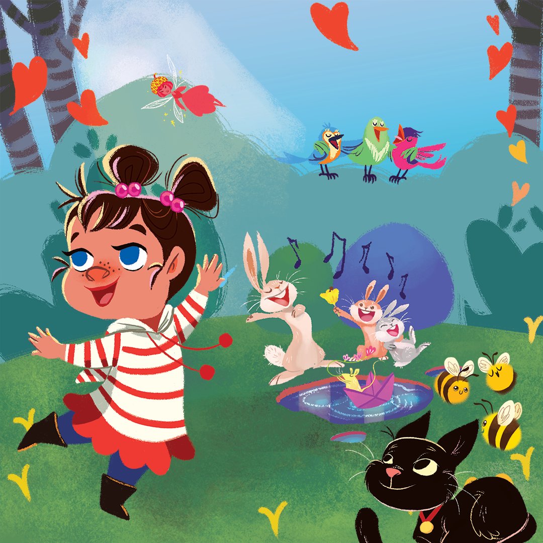 Wishing everyone spring love. joy, and magic!  #HappyWeekend!! 🌸💗😊 Drawings by Nicola Hwang from #PiccadillyandtheWaltzingWind & #PiccadillyandtheJollyRaindrops 🌸💗 #ChildrensBooks #picturebooks #PiccadillyAndHerMagicalWorld #WritingCommunity #kidlit #kidsbooks #FridayFeeling