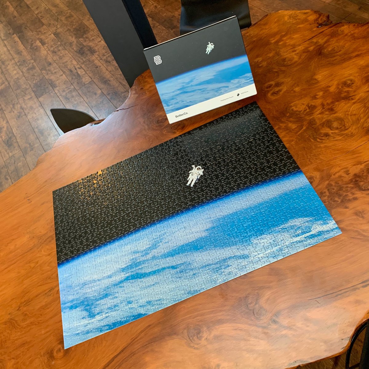 jackrabbits's tweet photo. Challenge Accepted. Challenge met...Even if it took us two months 😉 @bettercopuzzles
#jackrabbitdesign #jrd #officefurniture #reclaimedwood #redwood #jigsawpuzzle #puzzleart #astronaut #eyefordesign @longleaflumber https://t.co/FNmBUUNTvH