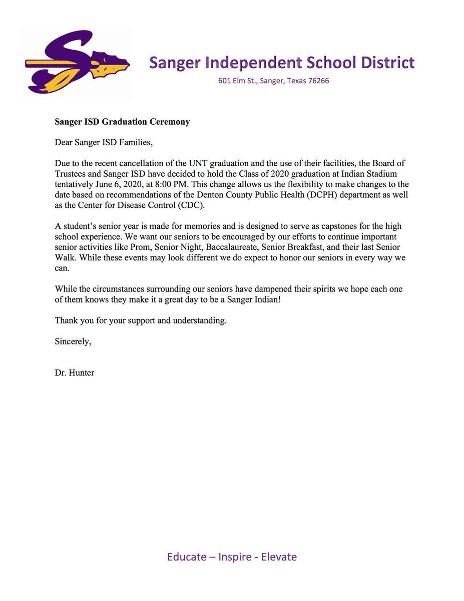 Sanger High School Class of 2020 tweet media