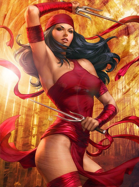 Day 27: ELEKTRA NATCHIOS! The lethal scarlet assassin. Daredevil's most fearsome enemy as well as his former lover and most renowned as being the greatest assassin in the world. Played masterfully by  @ElodieYung!  #WomensHistoryMonth