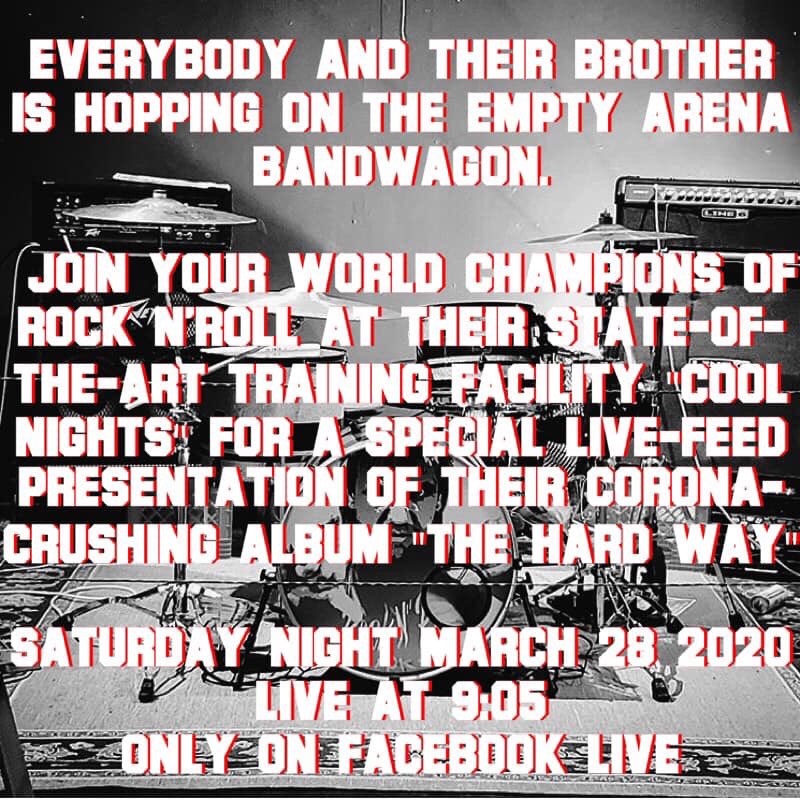 CheapHeatbaybay's tweet photo. #CoronaLockdown got you bummed? Is your Saturday night ruined? Your boys got you. Join us on Facebook tomorrow night at 9:05p.m. eastern standard time in the comfort of your own home. #livemusic #prowrestling #wwe #AEW #streaming #rock #rocknroll #SocialDistanacing https://t.co/tWGRGWK2B8