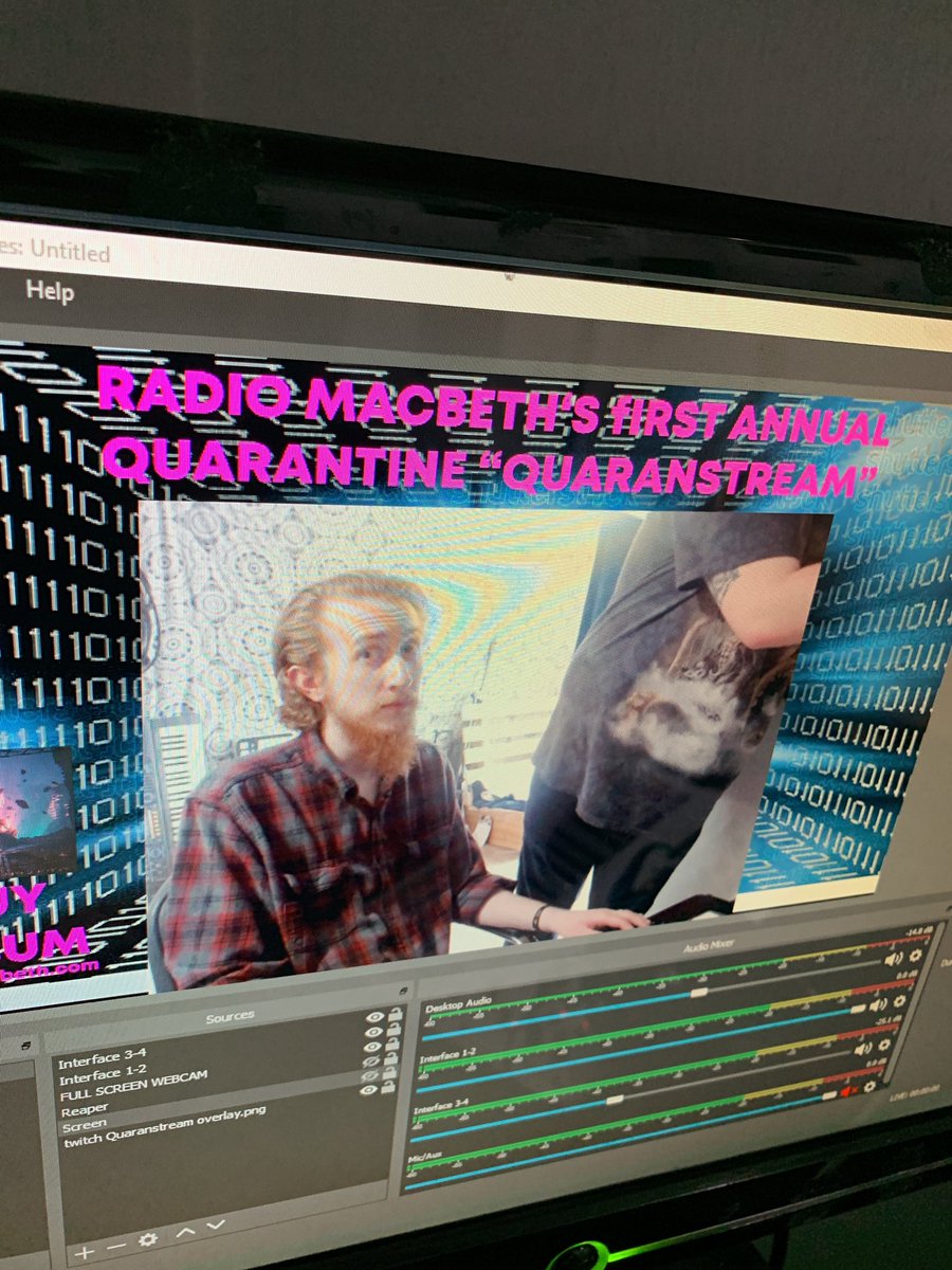 RadioMacbeth's tweet photo. we’re making history as the first band to ever perform a show on the internet. tomorrow, 6:30 PM PST, https://t.co/JVpeCiEMrI the “quaranstream” beginneth https://t.co/WQmOrFk2bB