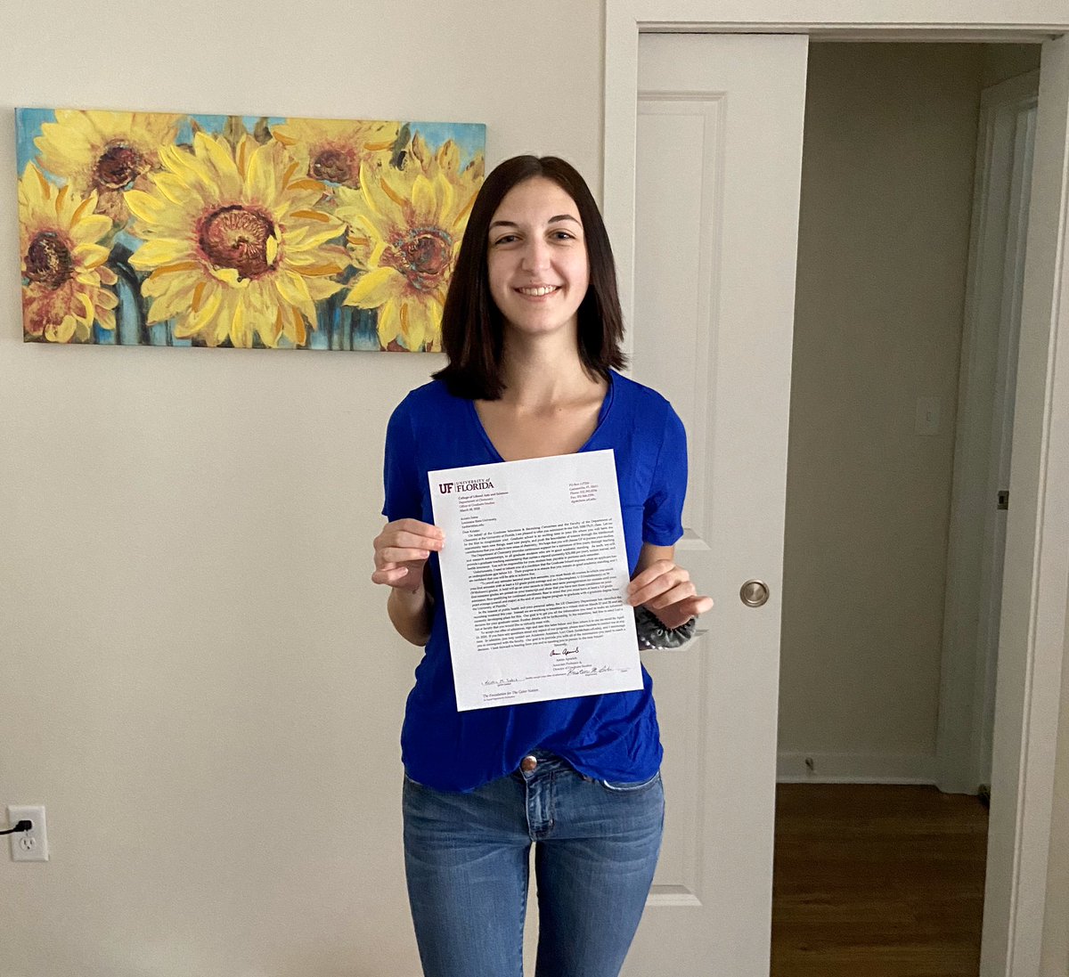 SobieKristin's tweet photo. 📍Next stop: Gainesville, FL!!! ABSOLUTELY STOKED to begin my PhD in Chemistry at the University of Florida this fall!!!! https://t.co/dBFeP4t4aE