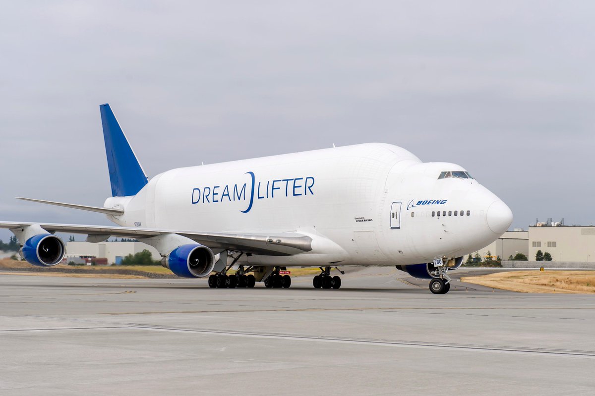 Boeing's tweet image. In support of COVID-19 relief efforts and heroic healthcare professionals, we are offering our Dreamlifter cargo plane to transport critical and urgently needed supplies. We will also be producing face shields using our 3D printing machines across the US.