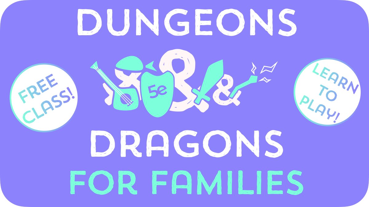 WeRunGames's tweet photo. It's true! We have a 90-minute class on playing D&amp;D at home with your family that we're offering for free! Just use the code IMAGINATION when you sign up here: https://t.co/AvuElO44yu

or check out our other games at: https://t.co/56dXgPiZYi https://t.co/Axa4cb9YeB