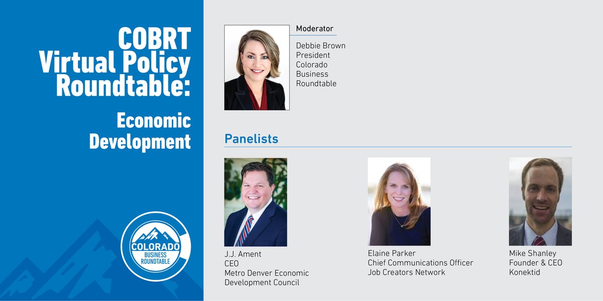ColoradoBRT's tweet photo. #COBRT 1st of 6 conversations on economic development. Global, national &amp; local perspectives. Recorded 3/25. #copolitics https://t.co/l6uHh03GpT @jobcreatorsnetwork @JJAment @MetroDenverEDC # @debbiebrownco https://t.co/UACYfhg6Ey