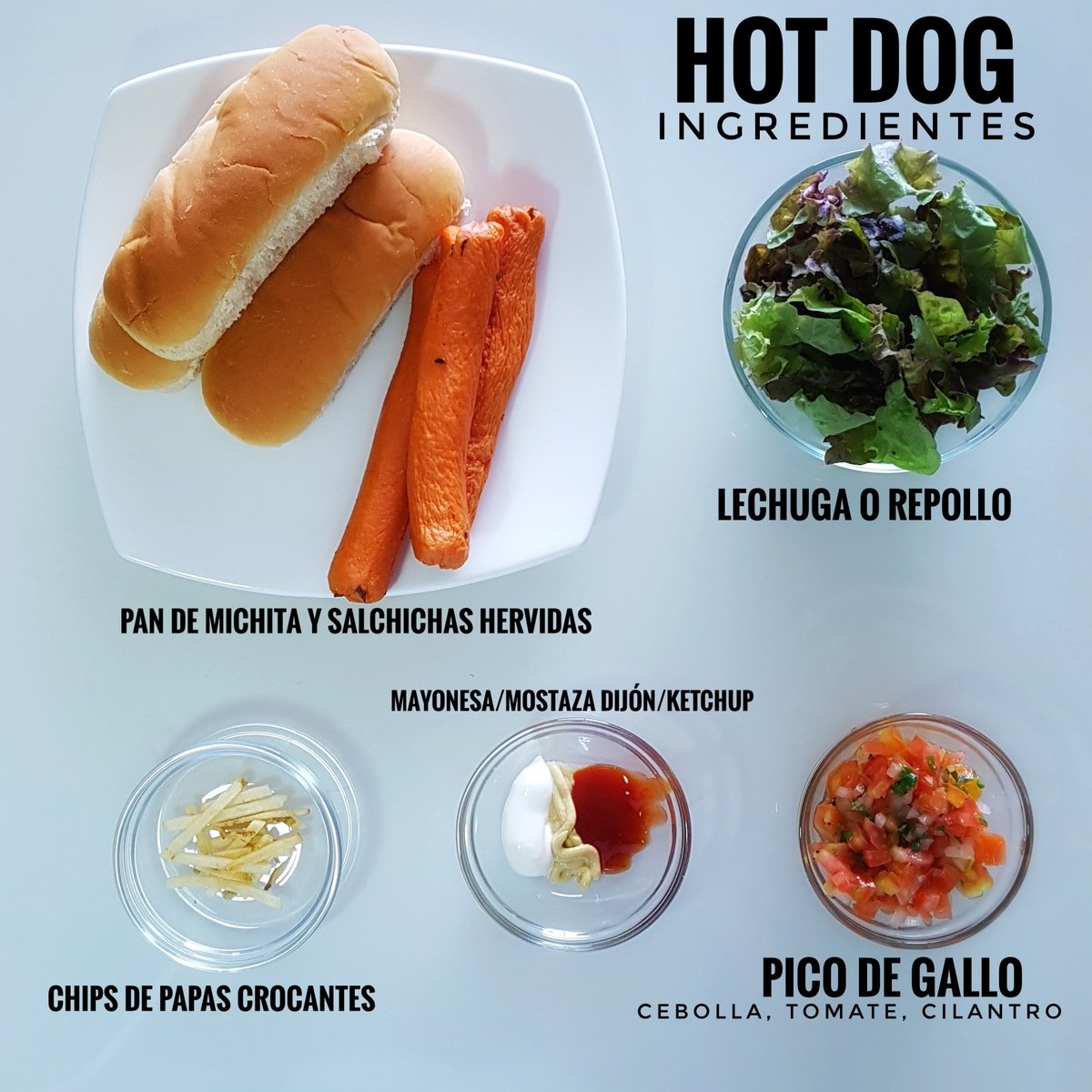 gabogrimaldo's tweet photo. Es hora de preparar en casa unos ricos hot dogs con pico de gallo.🌭🏡 Tips: En ausencia de repollo le puedes agregar lechuga crespa morada o verde. La receta completa en mi instagram. 👨🏽🍳🍽 @super99_panama #Teconviene #Cerquitadeti #tipsdelgabo #quédateencasa https://t.co/pqRXOPzKCu