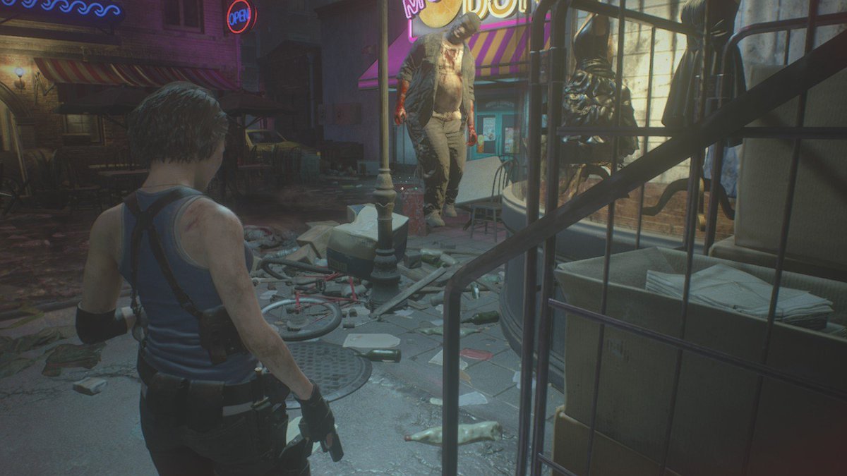 funkadelichika's tweet image. Hah insult me when I die #RE3RemakeDemo ? I break your zombie.