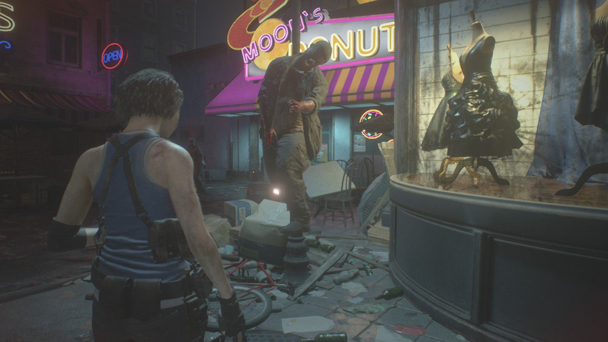 funkadelichika's tweet image. Hah insult me when I die #RE3RemakeDemo ? I break your zombie.