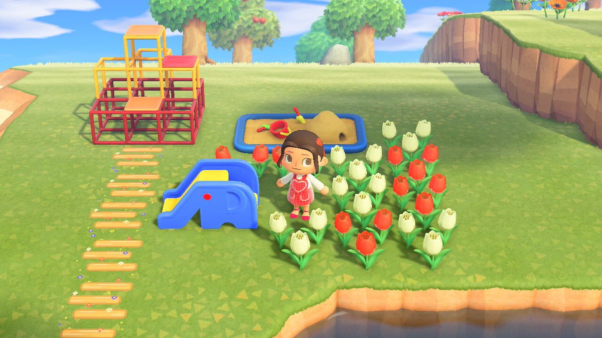 courtney 🎃 on Twitter: "I made my first path design! ❤️ A little something  if any of you guys are setting up a playground area, too! #ACNH  https://t.co/O8rOy2q0MB" / Twitter
