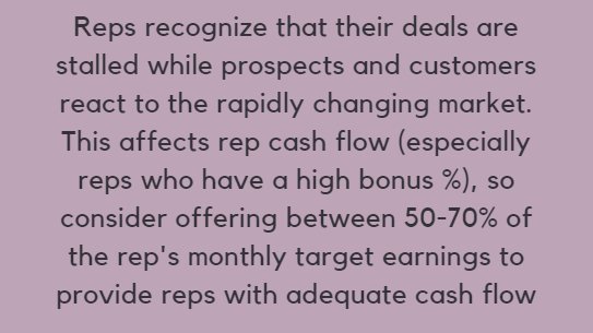 incentivcomp's tweet photo. How should you manage #commissions during #coronavirus? We'll be releasing our top 5 tips for crisis communications --> tip #2 is consider #draw payments to reps due to lower cash flow. Take care of your people first, then figure out how best to move forward. https://t.co/UPbkjYYwqM