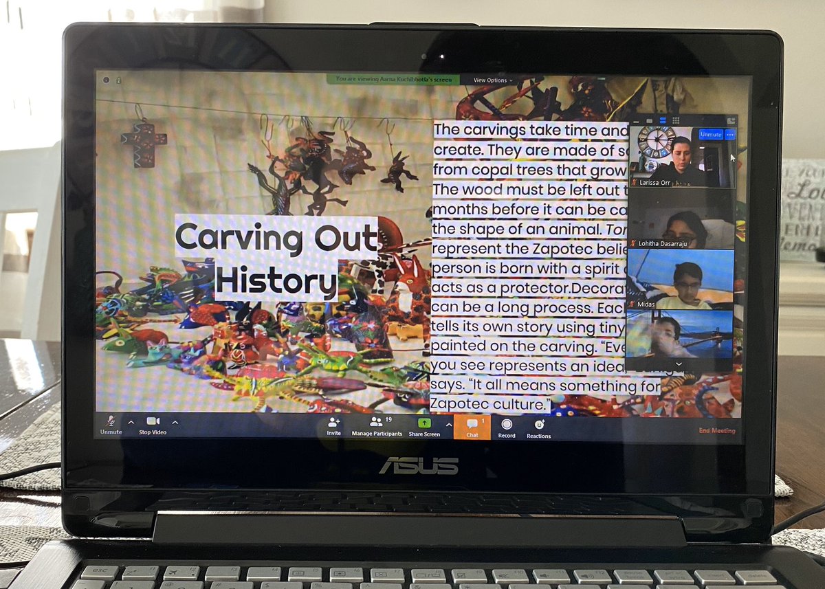 LarissaOrr6's tweet photo. This week we were able to present our current events remotely. What a great job they did and what a great audience the class was during our zoom meeting. #remotelearning #currentevents #constablecubs @sbsdco @pamhernandez_4 https://t.co/PjlCQ31LIu