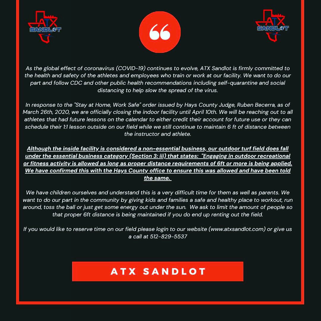 ATX Sandlot Training Co. tweet media