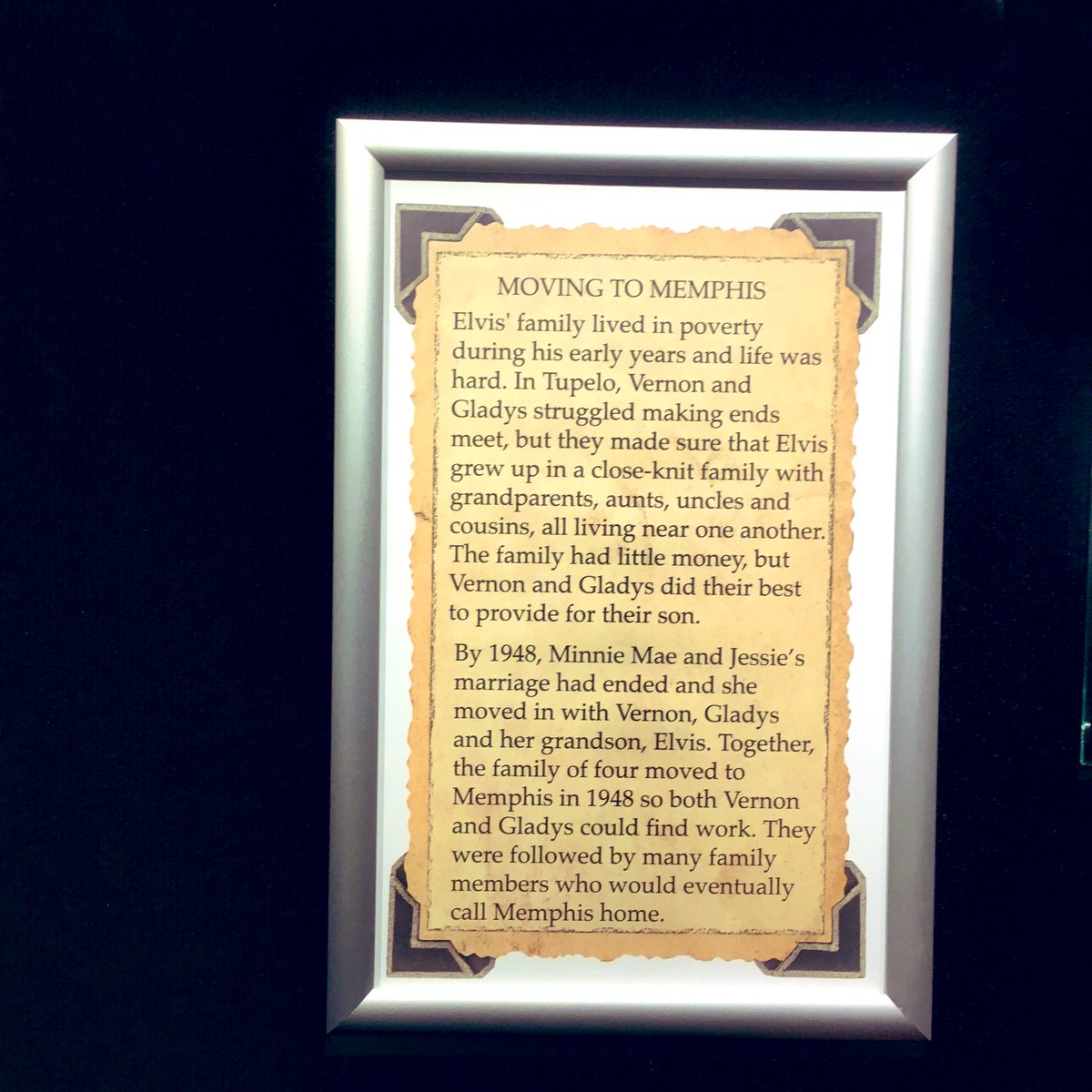 From Mississippi to Memphis, Tennessee: scenes from the “Trophy Room” exhibits on  #ElvisPresley at his home,  #Graceland, including his “portable TV” & the down payment check & deed to the now iconic mansion.