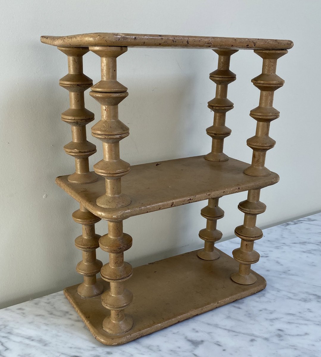 mikkitowler's tweet photo. For Sale Unusually Small Victorian Pine “Cotton Reel” Shelves. Lovely Condition in Original Paint. #antiquepine #paintedpine #originalpaint https://t.co/NkC7vYlFkw