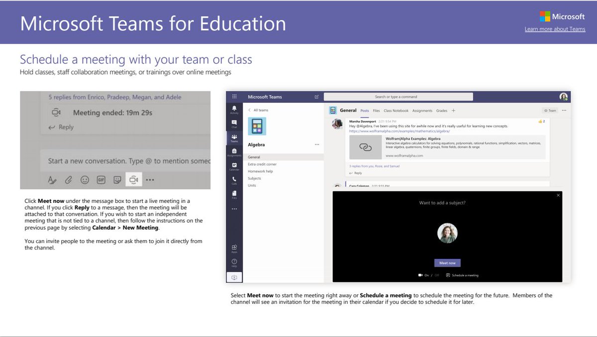 UPDATED! The #MicrosoftTeams EDU "Quick Start" guide has been improved 🎉 

We've added useful Meeting and Call 📞 information &amp; this link will redirect you to the proper translated language 🌍 #edtech #remotelearning #distancelearning #MicrosoftEDU

👉 aka.ms/TeamsEDUQuickG…