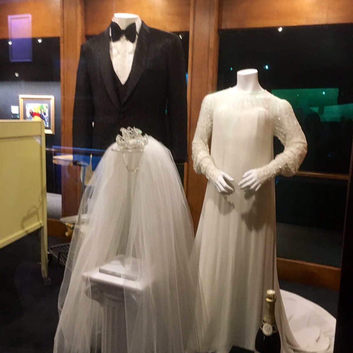  #WorkLifeBalance.… #wedding outfits,  #homeoffice,  #workclothes & the  #swimmingpool out back, on display at  #Elvis Presley’s home in Memphis:  #Graceland.