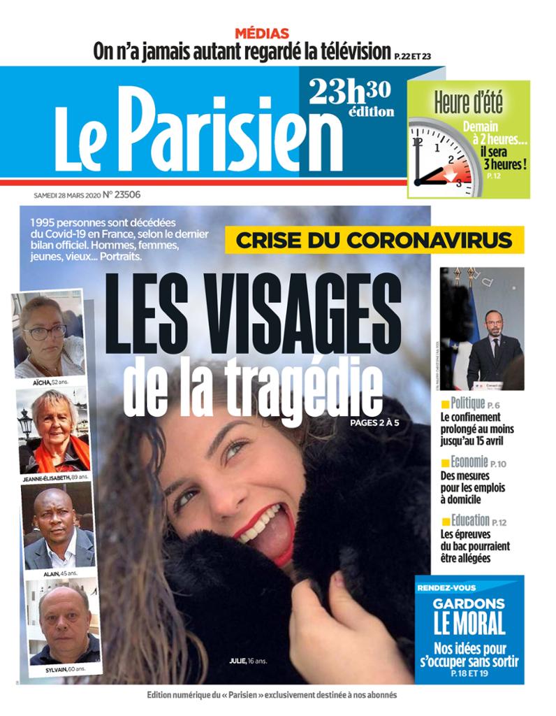 Le Parisien On Twitter La Une Du Parisien Ce Samedi 28 Mars 2020 Https T Co Vmcr4dnfp4