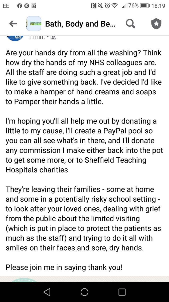 lwithrington's tweet photo. I'm trying to raise some donations to get some hand creams for the amazing staff at my work - they're all working so hard and suffering very dry hands. I just thought it would be nice to give something back.

https://t.co/Cr2dITJg4K https://t.co/2pZAOSMXs4