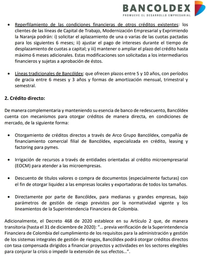 FENALCON's tweet photo. Mecanismos de ayuda de Bancóldex para las empresas afectadas por el COVID-19.

#FENALCONARIÑO https://t.co/wTpKF7BAsY