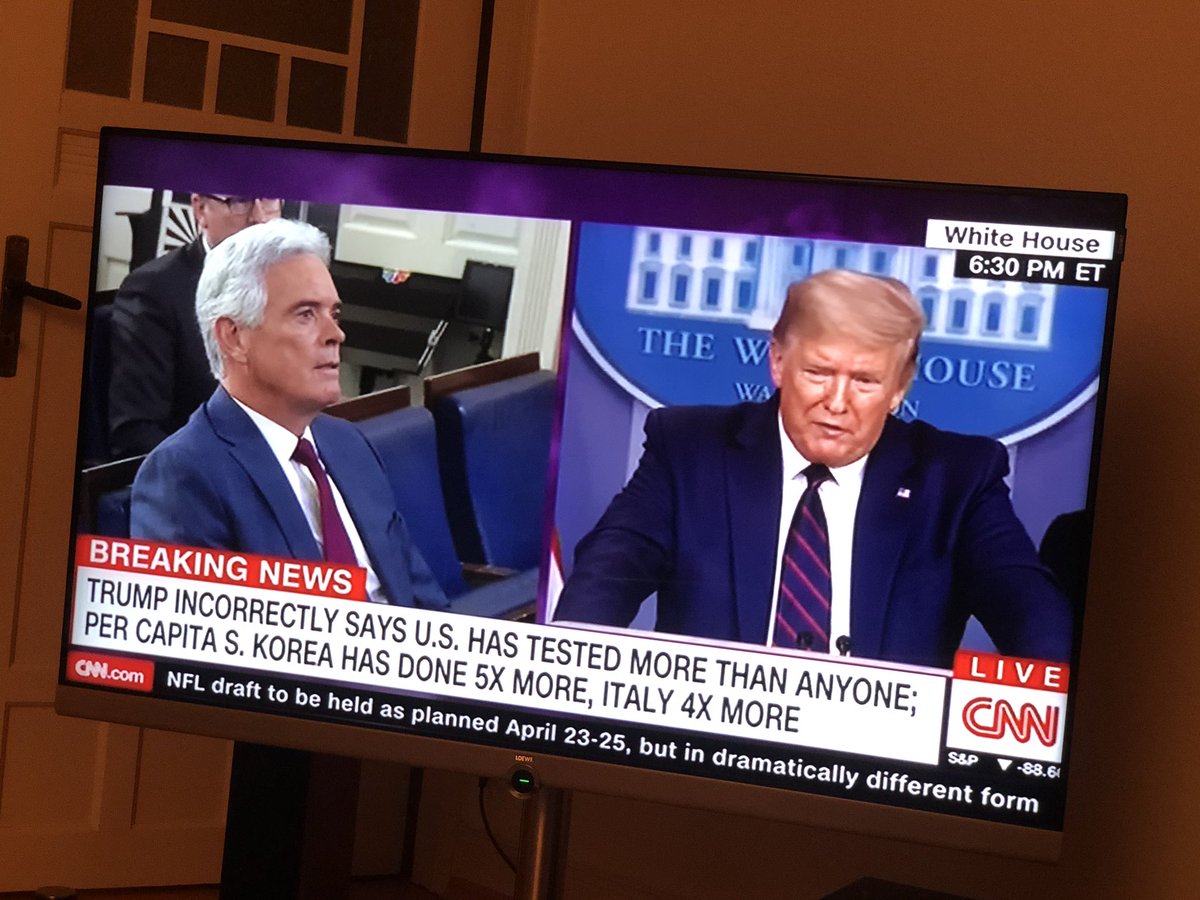 Cordt Schnibben (@schnibben) on Twitter photo Läuft gerade auf CNN: <a href="/realDonaldTrump/">Donald J. Trump</a> lügt Satz für Satz über #COVID2019 und die Versäumnisse seiner Regierung, und CNN liefert per Untertitel live das Factchecking 1/2 Läuft gerade auf CNN: <a href="/realDonaldTrump/">Donald J. Trump</a> lügt Satz für Satz über #COVID2019 und die Versäumnisse seiner Regierung, und CNN liefert per Untertitel live das Factchecking 1/2