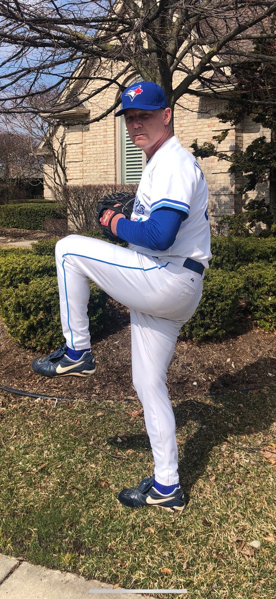 Mike_Buczkowski's tweet photo. This guy misses baseball so much that he got in full uni 16 years after he retired. Guess who it is??? https://t.co/dnBxWrOQxp