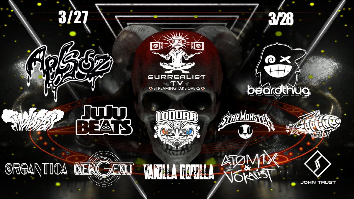 AandTV's tweet image. TUNE IN to #SurRealist Recs streaming festival with us, @beardthug, @iamvangor, and more! 

bit.ly/SurrealistOnli…

facebook.com/events/s/surre…