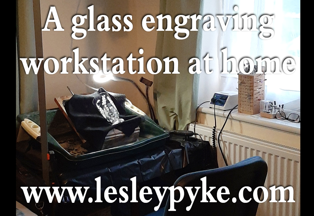 lespyke's tweet photo. New video - setting up a #glassengraving workstation at home. I explain every aspect. Only $2 on my Patreon channel https://t.co/vGnzB6SZ5j #handengraving #glassengravingworkshop #workbenchsetup #newhobby #lockdownhobby #whattodowhenbored #glassetching https://t.co/IhBL3X93R7