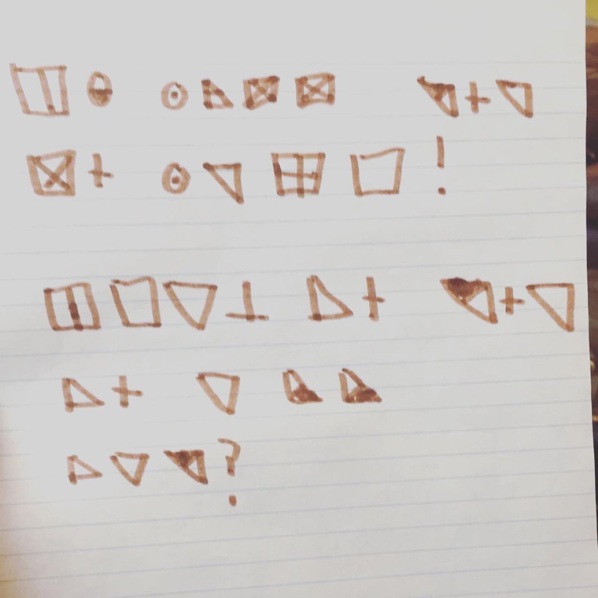 sofieifant's tweet photo. @kellylibrarian1 @Jarrett_Lerner My nephews decoded and replied! https://t.co/vu1hLGrF9H