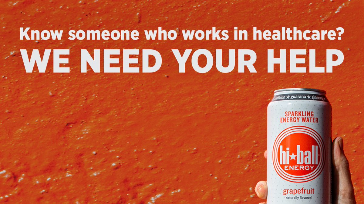 Know someone who works in healthcare? We want to help them get through this time. We're not doctors or nurses. But we know energy. And if they need energy, we can provide. Send us a DM or reply with a comment and we'll send them Hiball.