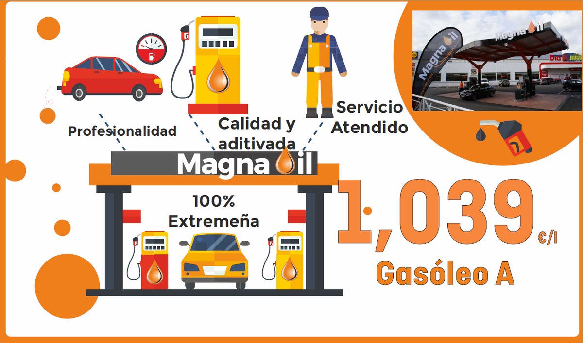 MagnaOil's tweet photo. ✅ 1,039 €/l #GasóleoA ⛽️
✅ 1,099 €/l #SinPlomo95 ⛽️
📍 #Cáceres #ElVivero
🗺️ COMO LLEGAR: https://t.co/P3EjfVuSz8
#FelizSábado https://t.co/J5v15MhJSe