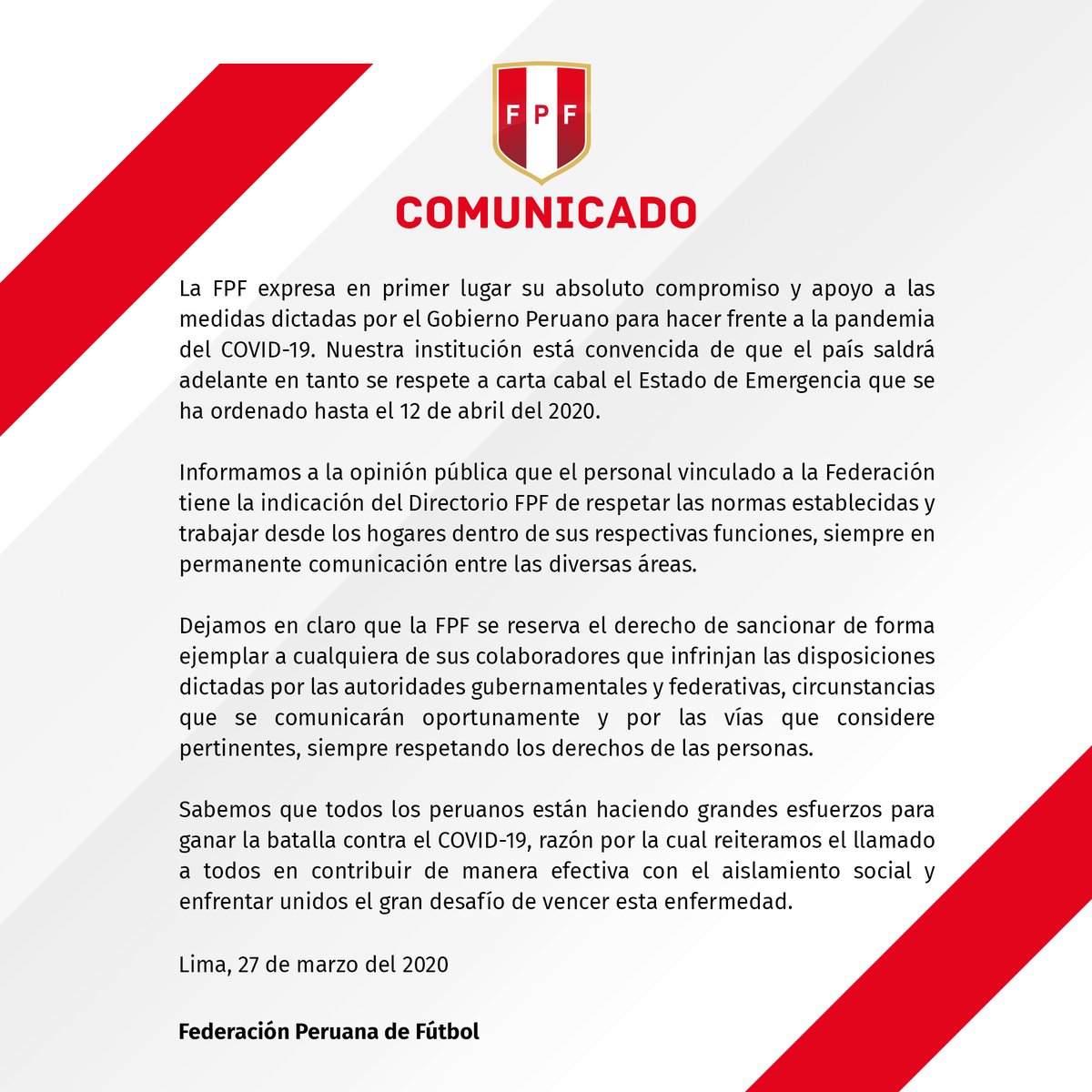 TuFPF's tweet photo. #ComunicadoFPF 🇵🇪 https://t.co/raXSGUHEgN