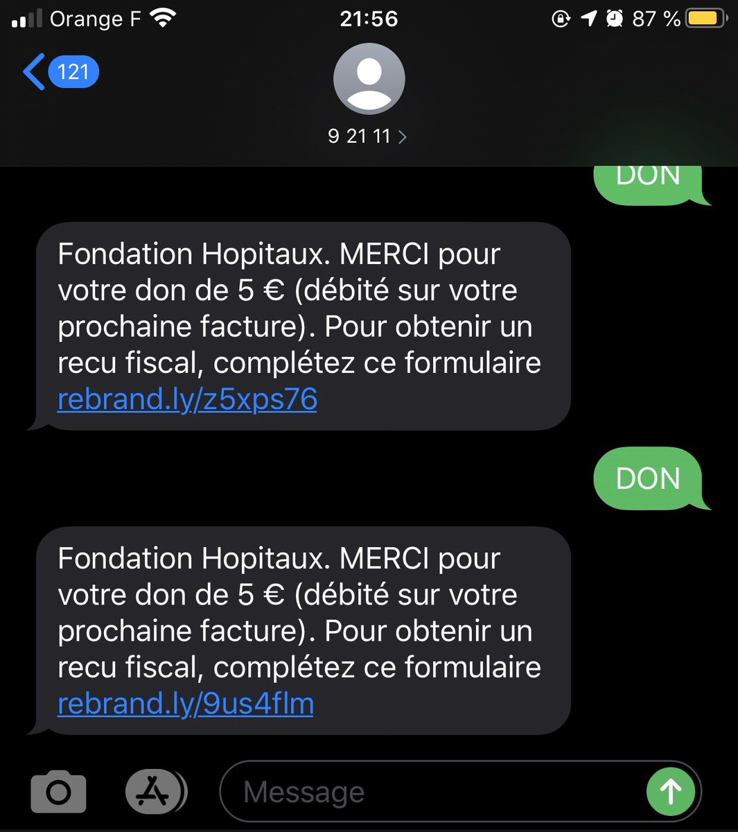 Simple et super efficace : DON au 92111 c’est 5€ pour soutenir nos hôpitaux @FondationHPHF #solidarité