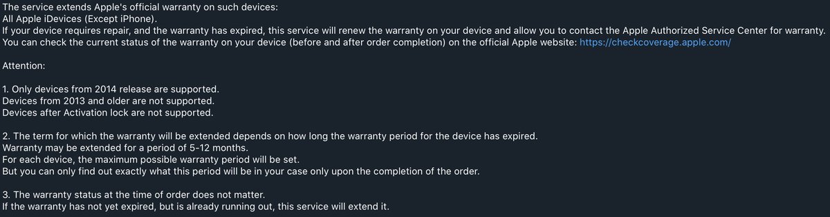 🙀Description for service "Change Date of Purchase"
🔥Pay after. 
🍭Good Price. 
🤗So fast.
😜Uniq service.
🔥🔥🔥We are looking for new wholesale customers and resellers.
#icloud #unlock #lost #clean #soldby #case #replacements #activationlock
Write me in tlg - @sharkunlockcloud
