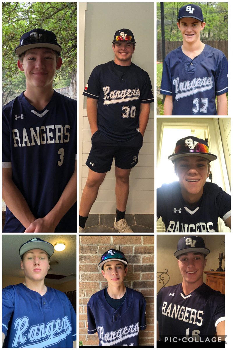 SVBSBCoach's tweet photo. When @Supt_comalisd declared today as Jersey Day, these guys put on the best one! Proud to be a SV Ranger! Missing these guys. @COMALISD_AD @BMar1842 @SV_Baseball https://t.co/zBnKe8mJjK