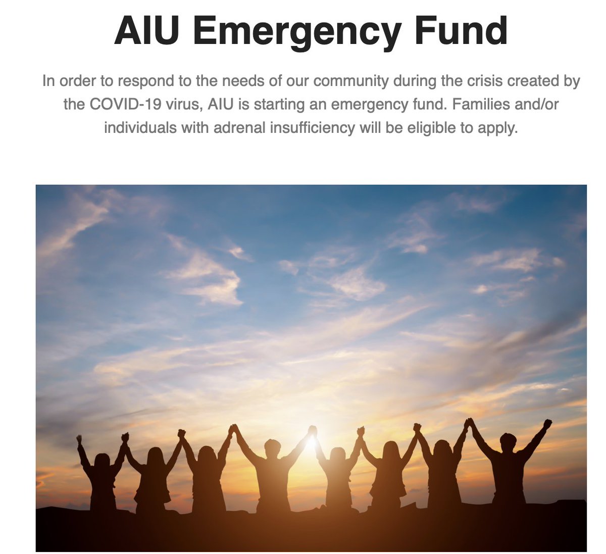 AIU's Emergency Fund - mailchi.mp/aiunited/emerg… Helping our community in times of need.