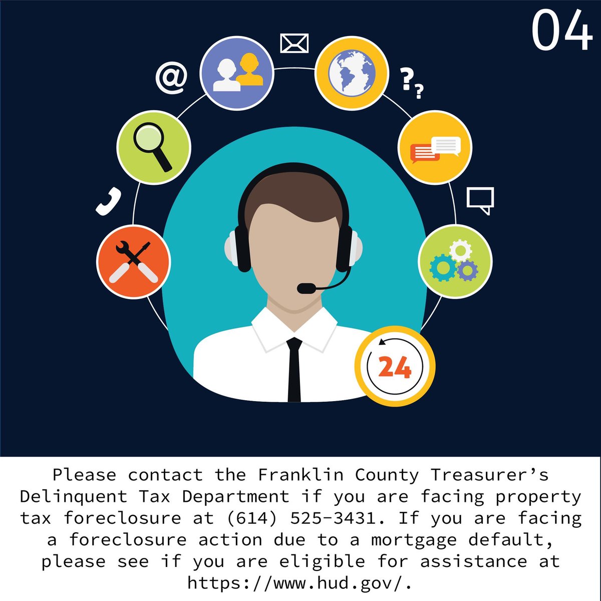 TreasurerCBS's tweet photo. Our office put together a quick info guide highlighting Judge Brown's 60 day stay on all foreclosure cases. https://t.co/9e67UpQr1b