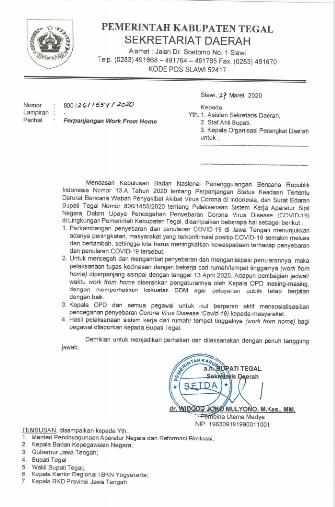 Bkd Kabupaten Tegal No Twitter Ingat Work From Home Bukan Untuk Cuti Bukan Untuk Berlibur Mari Bersama Cegah Covid 19