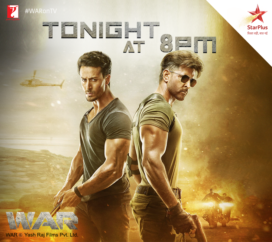StarPlus's tweet photo. @iHrithik or @iTIGERSHROFF ..Who do you think will win this #WAR?
Tonight at 8pm only on StarPlus.
#WARonStarPlus https://t.co/jNKxMFGpP9