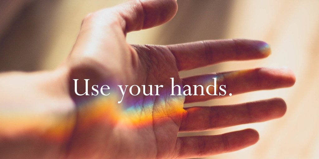 SageTippie's tweet photo. Secret #4 from @AustinKleon's "10 Secrets of Creativity." During this quarantine, do something more with your hands than just wash them, create. #RSJ108 https://t.co/zPTnhedvZW