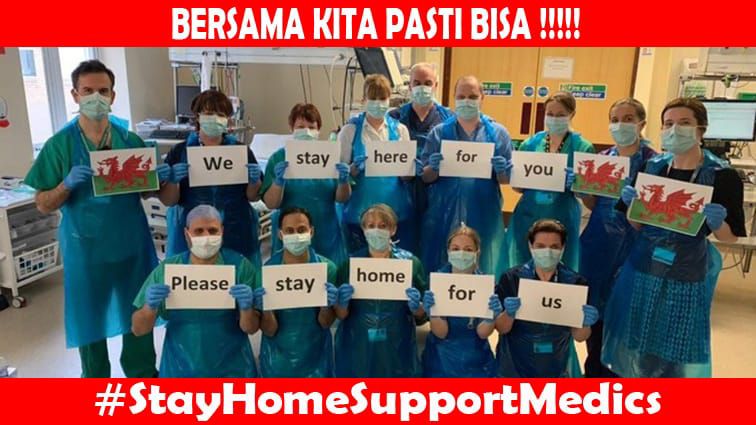 Yakin yuk Bersama kita pasti bisa. Saling jaga antara masyarakat dan paramedis #StayHomeSupportMedics