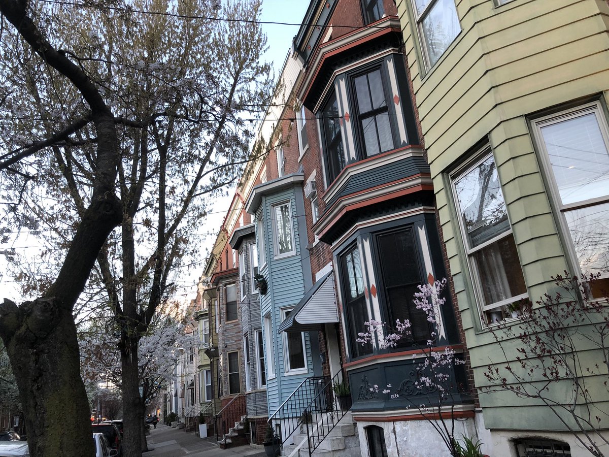 Today I took a photo of 13th Street—it looked so picturesque, the sidewalks not full of people, just one woman and her dog—and took the pic before I realized the woman was my bestie, and she was stopped in front of our pal's house, so we had an impromptu socially distanced hang.