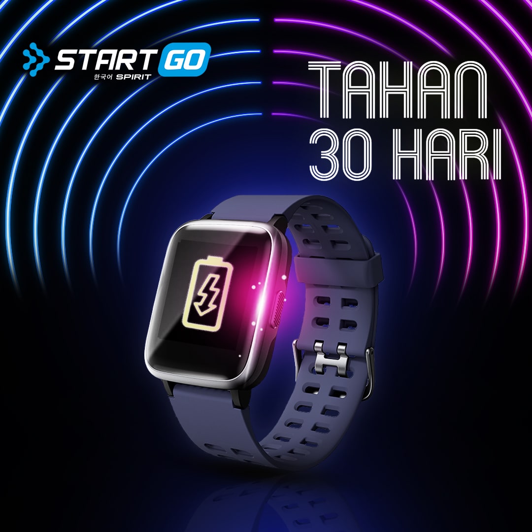 StartGo_id's tweet image. #StartGoS1 memiliki ketahanan baterai yang kuat hingga 30 hari loh StarGo Lovers 🤩 Jadi kamu gak perlu khawatir karena StartGo S1 selalu siap menemani kamu setiap saat 😁✨ #StartGo #KoreanSmartwatch #Smartwatch