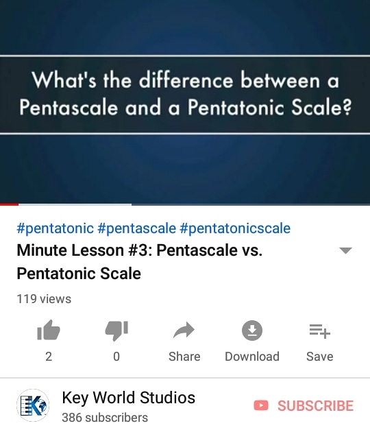 keyworldstudios's tweet photo. Watch Minute Lesson #3: Pentascale vs. Pentatonic Scale on YouTube https://t.co/llq0IS2n4I https://t.co/qbNa5j9v9x