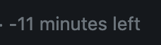 The twitter interface: -11 minutes left
