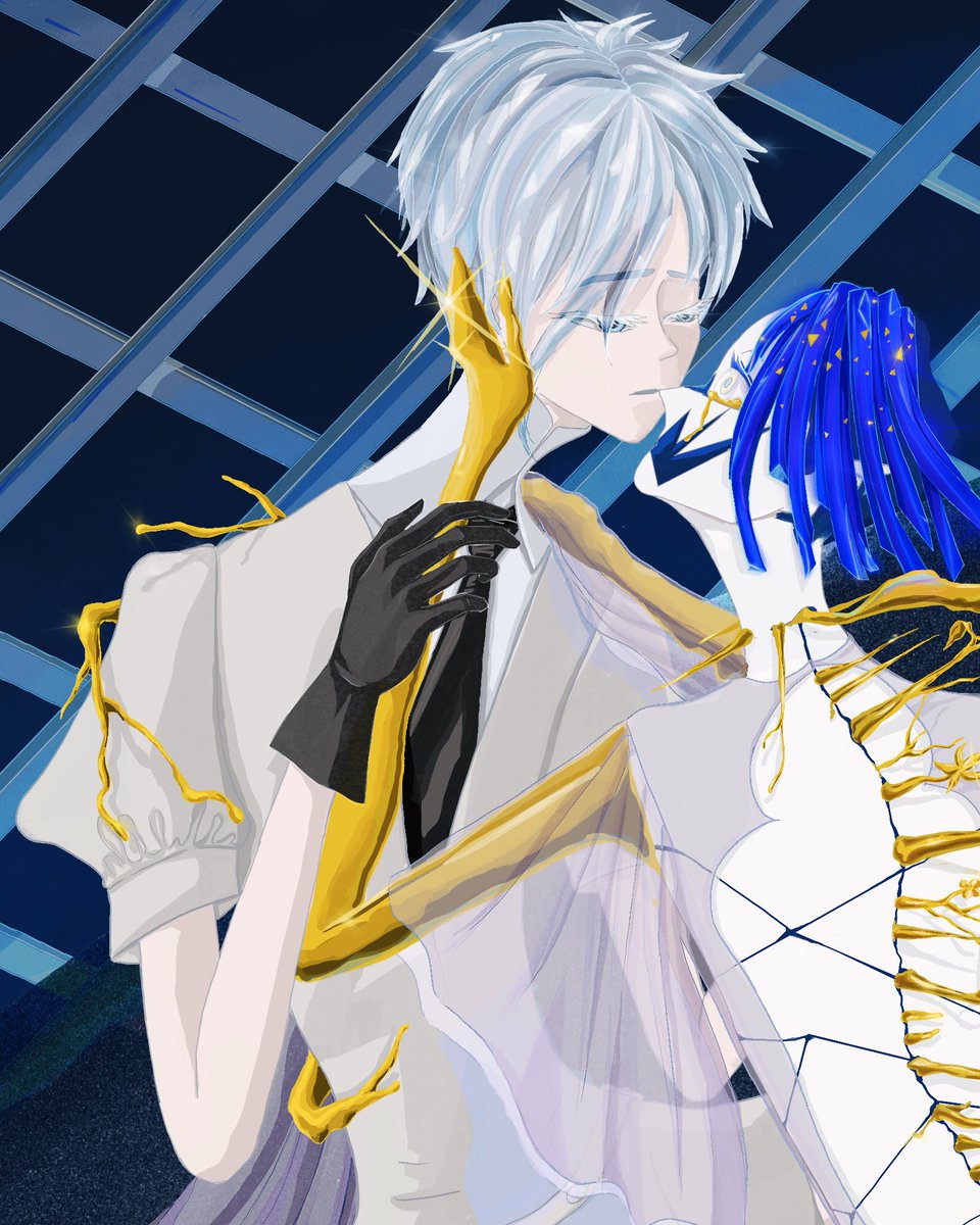 firewood_ivan's tweet photo. A dream of recovery. 夢
#宝石の国　#housekinokuni #phosphophyllite #antarcticite https://t.co/FPXxe6cN7e
